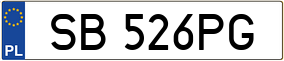 Trailer License Plate
